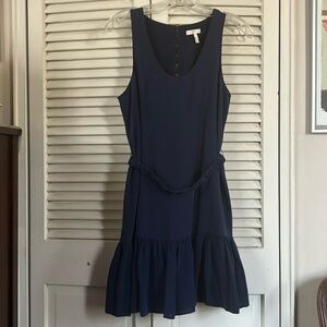 Joie silk navy blue dress